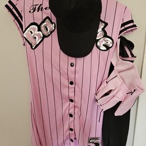 Dreamgirl Pink and Black BABE Baseball COSTUME NEW No Tags